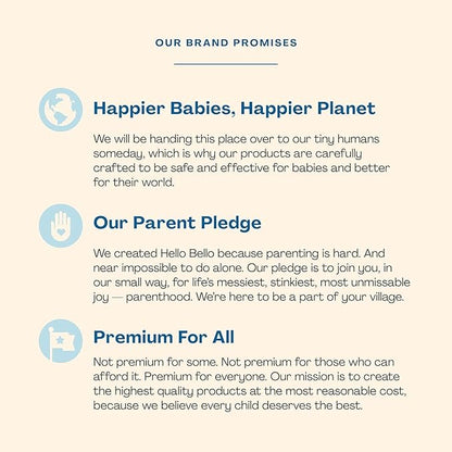 Hello Bello Extra Gentle Unscented Baby Wipes, Plant Based, Made with 99% Water and Aloe for Babies and Kids, 720 Count