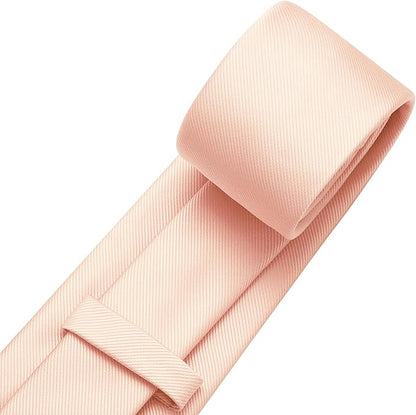 DecTwig Men's Ties Solid Color Formal Neckties 3.15" (8CM) Black Ties For Men