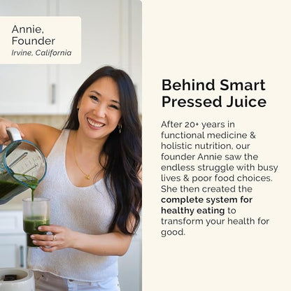 SMART Pressed Juice Pineapple Chia Cleanse | Prebiotic Superfood Plant Based Fiber with Vegan Probiotics & Enzymes | Pineapple Juice Cleanse for Women & Men | 30 Servings