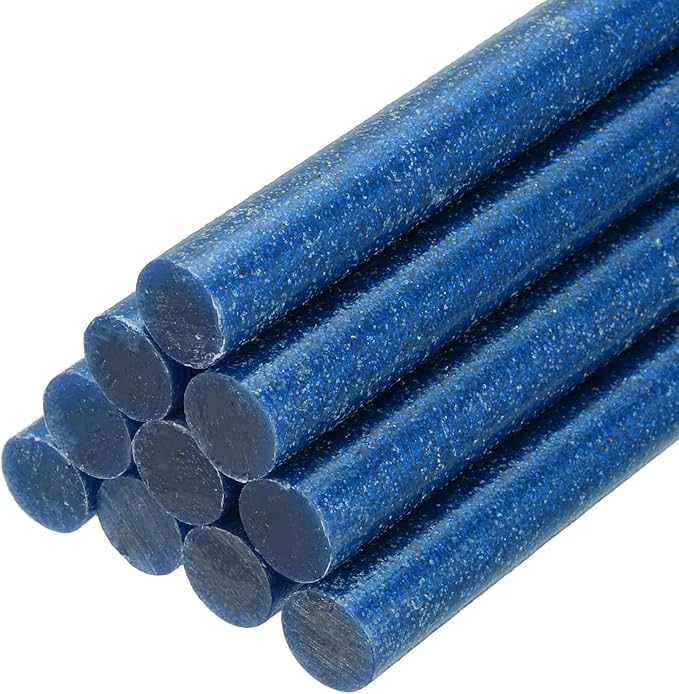 PATIKIL Hot Glue Sticks for Glue Gun, 10 Pcs Colored Hot Melt Adhesive Bulk Sticks for DIY Craft Projects Art Decoration Home Repairs, Blue (7.9" x 0.43")
