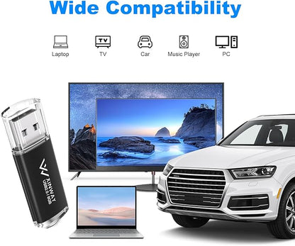 8GB USB 2.0 Flash Drive Thumb Drives Memory Stick Jump Drive Zip Drive, 5 Pack Mixed Colors: Black Blue Green Gold Purple