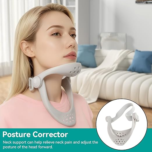 Agatige Neck Brace for Posture, 360 Degree Adjustable Neck Support Posture Spine Corrector Neck Brace Cervical Traction Device for Women and Men Cervical Spine Pressure Relief (1PCS)