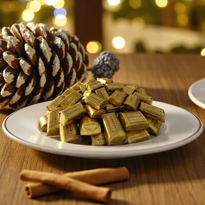 Creamy Milk Chocolate Nuggets with Almonds-1.5 lbs Individually Wrapped Smooth & Crunchy Candy-Perfect for Holidays, Events, and Sharing(24 oz)