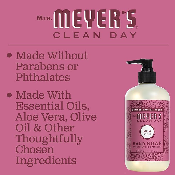 Mrs. Meyer's Liquid Hand Soap, Mum Scent, 12.5 Fl oz (Pack of 1)