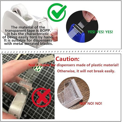 Transparent Tape Refills,12 pcs,3/4 x 28yd-1 inch Core, Clear Tape Rolls for Office, Home, School