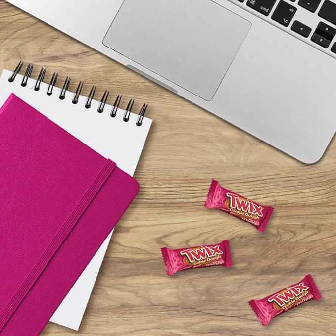 TWIX Minis Cookie Dough Milk Chocolate Bars, Sharing Size, 7.7 oz Bags (Pack of 8)