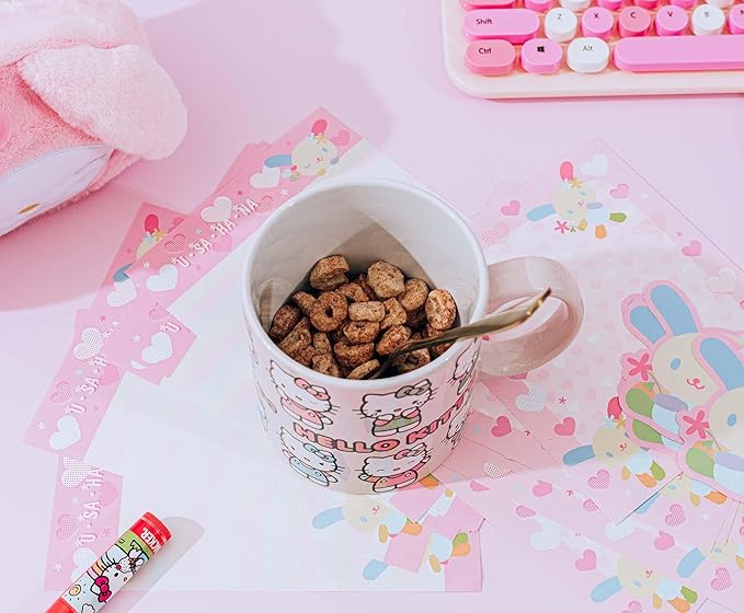 Silver Buffalo Sanrio Hello Kitty Various Emotions and Poses Mug, 20 Ounces