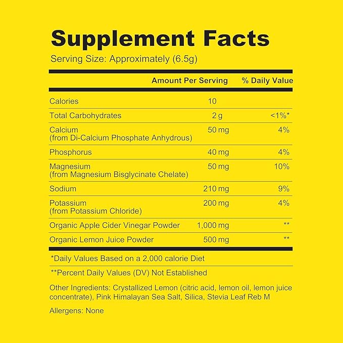 ROUTINE Morning Daily Hydration | Electrolyte Powder Packets with Apple Cider Vinegar, Lemon, and Sea Salt | Keto & Paleo-Friendly Electrolyte Drink Mix (10 Pack)