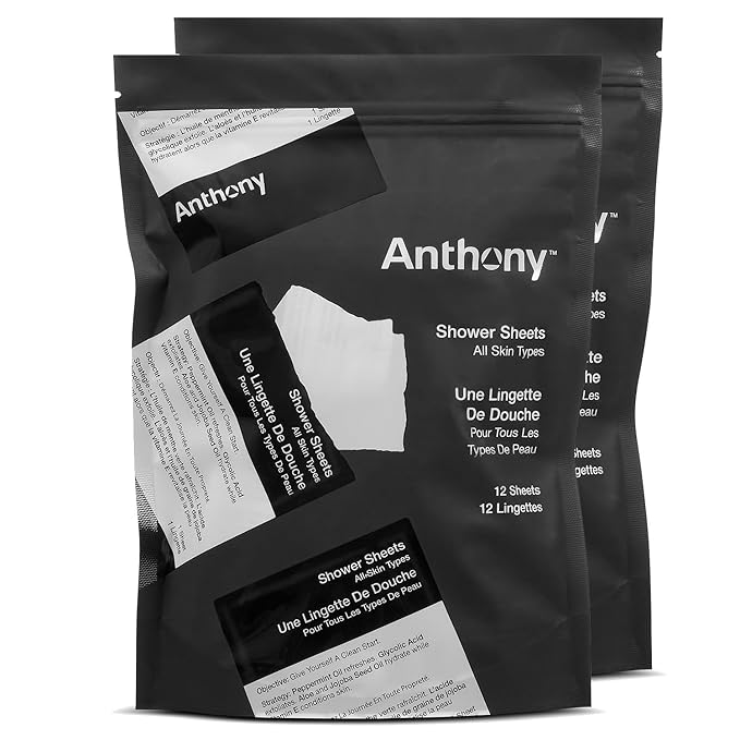 Anthony Body Wipes for Adults Bathing, Post Workout, & A Must Have Camping Personal Care Product – Travel Shower Wipes No Rinse Body Wash – Disposable Wash Cloth Towelettes 24 9”x12.5”