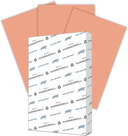 Hammermill Colored Paper, 20 lb Salmon Printer Paper, 11 x 17-1 Ream (500 Sheets) - Made in the USA, Pastel Paper, 102103R