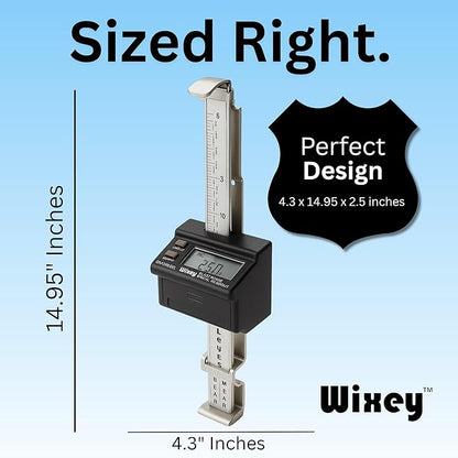 Wixey Digital Planer Gauge – Electronic Digital Readout & Thickness Measuring Tool – Accurate Calibration & Digital Dimensions – Perfect Portable Planer Accessory for Woodworking Upgrade