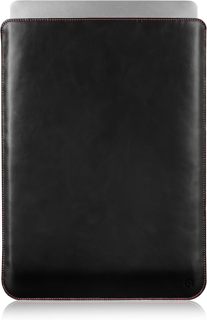 Casemade Real Leather Laptop Sleeve for MacBook Pro & Air Fits 13, 14, 15 & 16 Inch - Genuine Full Grain Leather with Soft Wool Lining (16 inch - Pro M1/M2/M3/M4)
