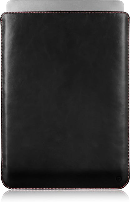 Casemade Real Leather Laptop Sleeve for MacBook Pro & Air Fits 13, 14, 15 & 16 Inch - Genuine Full Grain Leather with Soft Wool Lining (16 inch - Pro M1/M2/M3/M4)