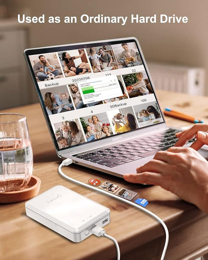 NEWQ Hard Drive for Phone Computer: 2 TB Photo Stick Portable Storage Device External HDD USB Flash for iPhone & iPad & Android Cellphone Backup Picture | Photo | Video | Data (2TB)