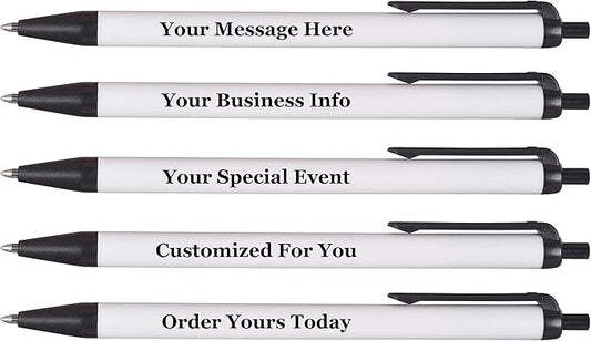 RevMark Personalized Ballpoint Pen, Custom Printed Name, Business or Event Information, Timeless Advertising, USA Made Pens, Promotional Marketing, Smooth Black Ink, Bulk Pack (Black,500 Ct.)