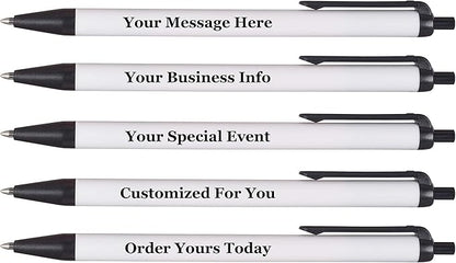 RevMark Personalized Ballpoint Pen, Custom Printed Name, Business or Event Information, Timeless Advertising, USA Made Pens, Promotional Marketing, Smooth Black Ink, Bulk Pack, (Black,50 Ct.)