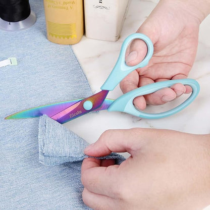 8.5" All-Purpose Scissors Set of 3, Sharp Titanium Coated Blades, Comfort-Grip, Right/Left Handed