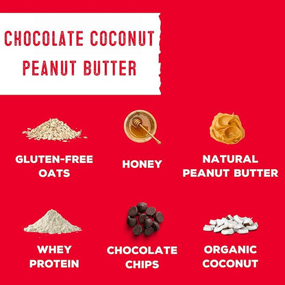 simplyFUEL Whole Food Protein Balls - Chocolate Coconut Peanut Butter - 8g Protein Snacks for Adults and Kids - Anytime Power Snack for Work, School, Travel or Gym - Gluten Free (12 Balls)