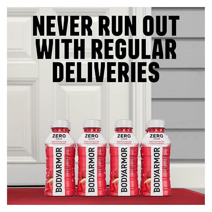 BODYARMOR ZERO Sugar Watermelon Strawberry, Sugar Free Sports Drink - Low-Calorie Hydration - Natural Flavors with Potassium Packed Electrolytes, Antioxidants, and B-vitamins, 12 fl oz (Pack of 8)