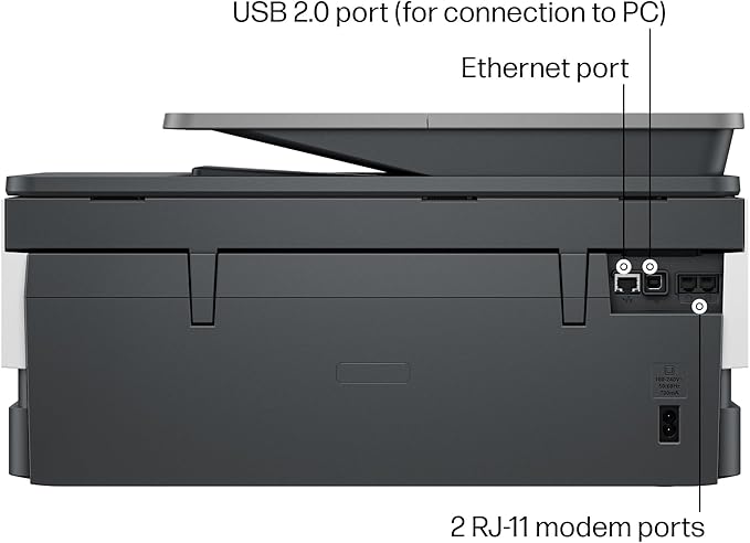 HP OfficeJet Pro 8135e Wireless All-in-One Color Inkjet Printer, Print, scan, Copy, fax, ADF, Duplex Printing Best-for-Home Office, 3 Month Instant Ink Trial Included, AI-Enabled (40Q35A)