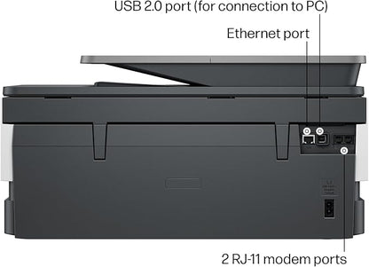 HP OfficeJet Pro 8135e Wireless All-in-One Color Inkjet Printer, Print, scan, Copy, fax, ADF, Duplex Printing Best-for-Home Office, 3 Month Instant Ink Trial Included, AI-Enabled (40Q35A)