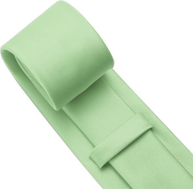 KOOELLE Men's Ties Solid Pure Color Plain Neckties Formal Black Ties For Men