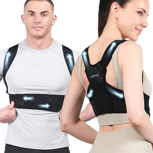 Posture Corrector Back Brace for Women and Men, Adjustable Lightweight Upper Braces Posture Corrector, Shoulder Pain Relief Under Clothes SIZE S