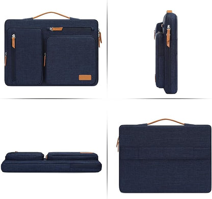 MOSISO 360 Protective Laptop Case 17.3 inch, 17-17.3 inch Laptop Sleeve Compatible with Dell, HP, Lenovo, Asus, Acer, Alienware, Side Open Carrying Case with 4 Zipper Pockets&Handle, Navy Blue