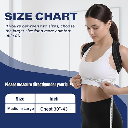 Posture Corrector for Men and Women, UltraSupport+ Comfortable Upper and Back Brace, Pain Relief from Bad Posture for Slumping Shoulders, Hunching, Shoulder Pain Neck. Adjustable Back Straightener.
