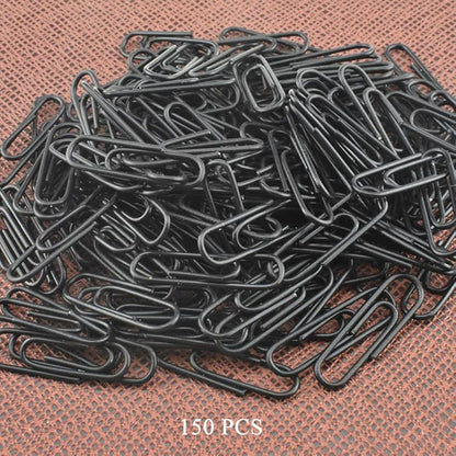 HAHIYO Paper Clips Large 1.1 inches (28mm) Length Black Paperclips Vinyl Coated Prevent Scratching Tearing The Pages Sturdy for Bookmark Organize Home Office School 150 Pack