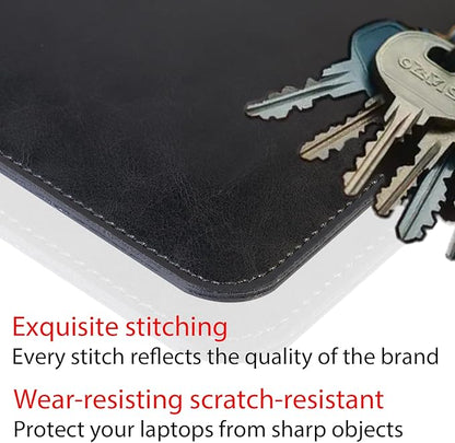Genuine Leather Laptop Sleeve Compatible with 13 Inch MacBook Air M4 M3 M2 M1＆MacBook Pro M2 2022 M1 2020-2016,Laptop Cover for 13-13.3 Inch Notebook,Black