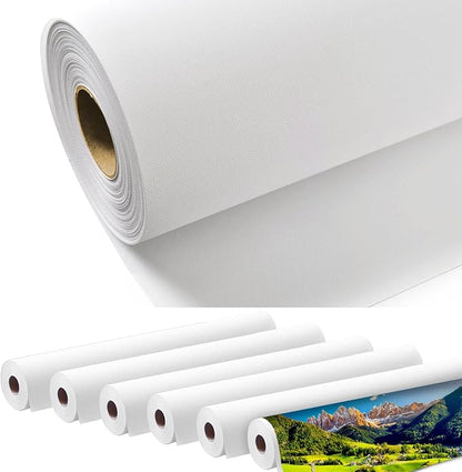 Polyester Canvas Roll Professional Matte Canvas Roll Wide format Inkjet Printing For Printing Drawing Oil Acrylic Or Water-Based Painting (200GSM Polyester 36"x100ft)
