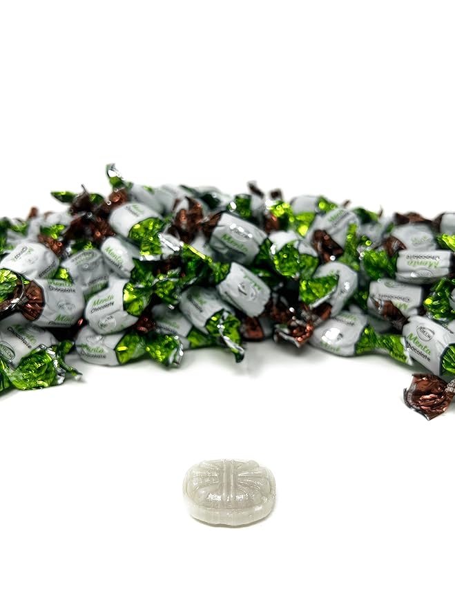 Holiday Chocolate Filled Mints - 6 lbs - Refreshing After Dinner Mint Hard Candies Filled with Chocolates - Bulk American Vintage Candy Assortment - Individually Wrapped, 96 oz.
