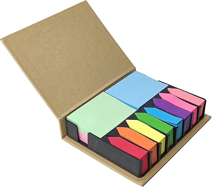 Tape Flags Assorted Color Combo Pack, Arrow Flag Tabs Colored Sticky Notes for Page Marker Bookmarks and Message Post by BLUECC