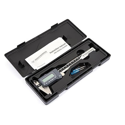PEC Tools Bluetooth Digital Caliper, 6 Inch/150mm Industrial-Grade Stainless Steel Caliper, IP67 Waterproof & Oil-Resistant, Auto Power-Off, Inch/MM/Fraction Modes, Wireless Data Transfer