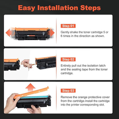 v4ink 134X 134A Black Toner Cartridge Replacement for HP 134A W1340A 134X W1340X Black High-Yield 2,500 Pages for HP LaserJet M209dw MFP M234dw M234sdw M234sdn Printer (with CHIP, 2 Pack)