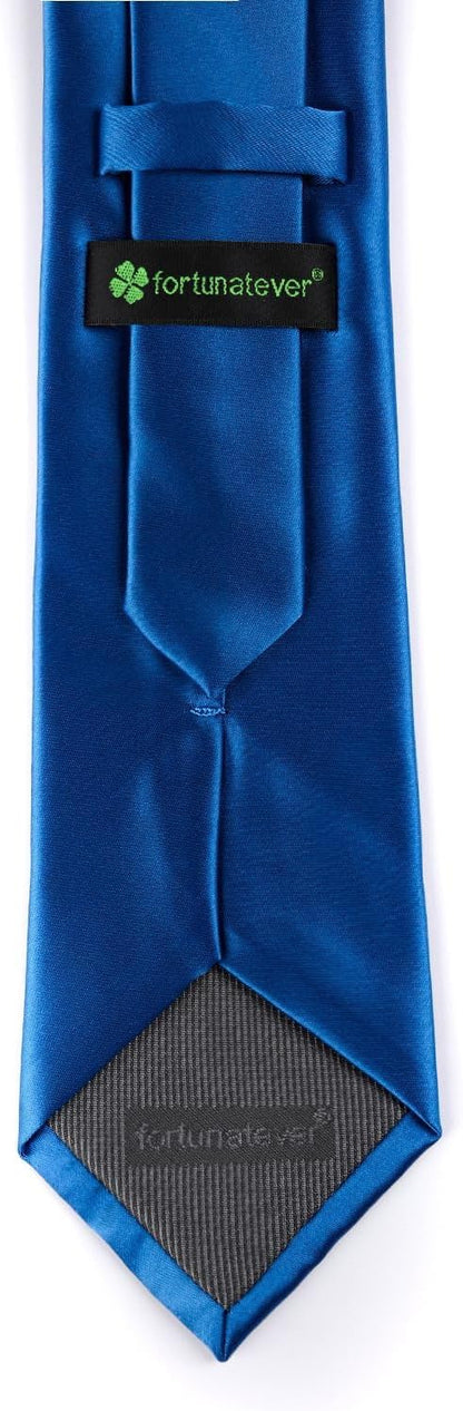 Mens Solid Satin Mens Tie With Hanky,Handmade Neckties For Men