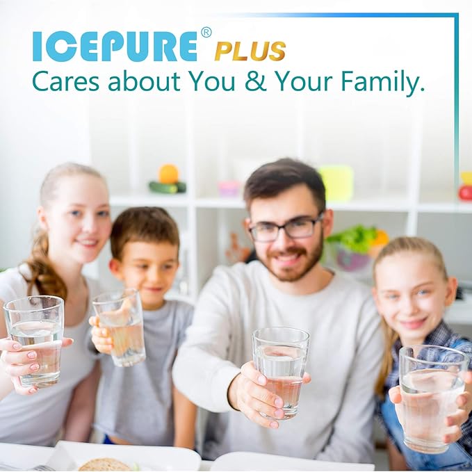 ICEPURE PLUS UKF8001 NSF/ANSI 53 Certified Replacement for Everydrop EDR4RXD1, Whirlpool Filter 4, Maytag UKF8001AXX-200, MPF15090, WF-UKF8001, Puriclean II, RWF0900A Refrigerator Water Filter, 3PACK