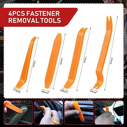 240PCS Automotive Clips and Fasteners - Bumper Retainer Clips, Car Plastic Rivets Push Retainer Kit with Popular Sizes - Door Trim Panel & Fender Clips for GM, Ford, Toyota, Honda, Chrysler