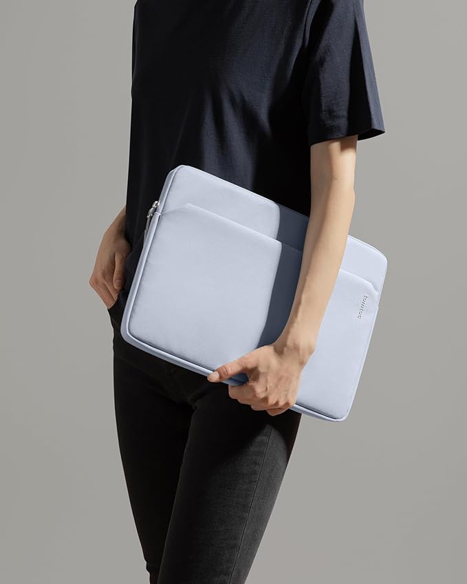 tomtoc Slim Laptop Sleeve Case for 13-inch New MacBook Air M4/A3420 M3/A3113 M2/A2681, M1/A2337 2025-2018, MacBook Pro M2/M1, Water-Resistant Protective Carrying Case with Accessories Pocket