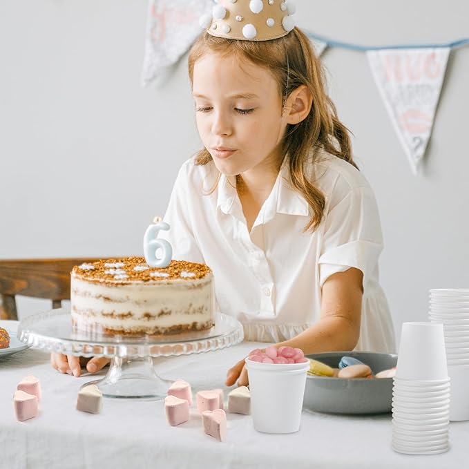 300 Count 3 oz Bathroom Cups, Disposable Mouthwash Cup, Small White Paper Cups, 3 Ounce Mini Espresso Cups, Ideal for Bathroom, Travel, Picnic