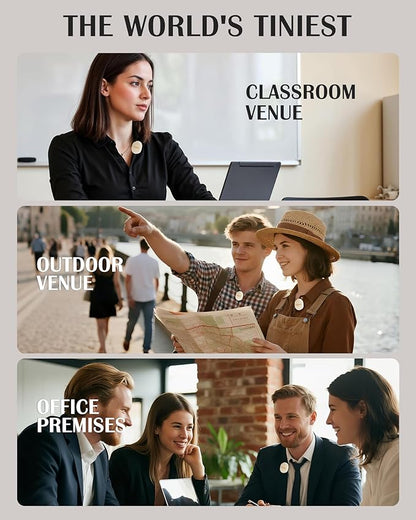 Voice Amplifier for Teachers with Wireless Lavalier Lapel Microphone Portable Bluetooth Microphone & Speaker, Rechargeable Bullhorn Megaphone for Classroom, Meetings, Yoga, Training, Tour Guides