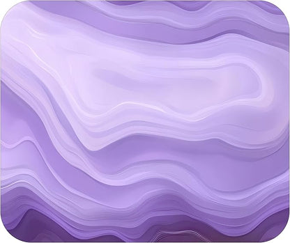 Purple Marble Agate Mouse Pad Mat Mousepad for Desk Computer Laptop PC Gaming Home or Office Gift Marbled Abstract (Light Purple MP30)