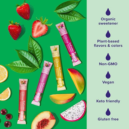 Ultima Replenisher TeaFresher Daily Electrolytes Powder and Instant Tea Mix – Sugar Free – Variety Pack, 16 Stickpacks - Hydration Packets with 4 Fruit and Tea Fusions, 6 Key Electrolytes