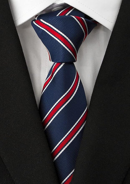 Adulove Men's Necktie Classic Silk Tie Woven Jacquard Neck Ties 6 PCS
