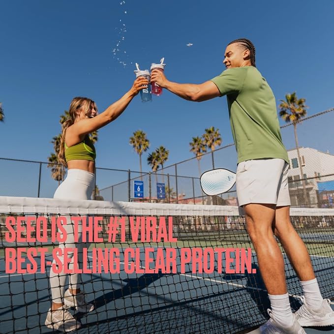 SEEQ Clear Whey Isolate Protein Powder, Strawberry Lemonade - 22 Servings, 22g Protein Per Serving - 0g Lactose, Sugar-Free, Keto-Friendly, Soy Free - Juice-Like Protein, Post-Workout