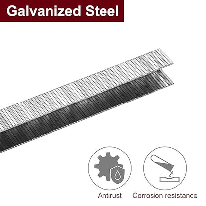 uxcell 20 Gauge Narrow Crown Staples 7/16" x1/2", 5200Pcs Galvanized Steel for Pneumatic, Electric Stapler, White