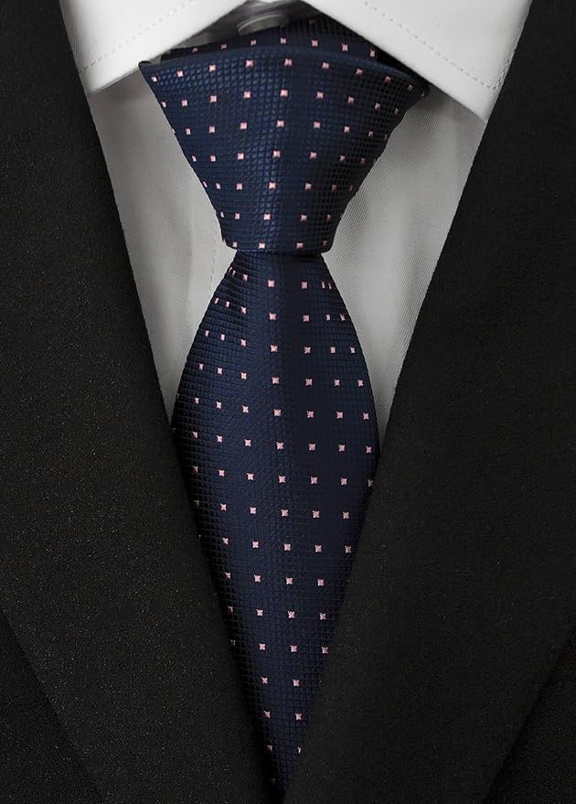 Adulove Men's Necktie Classic Silk Tie Woven Jacquard Neck Ties 6 PCS