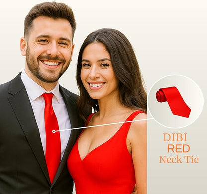 Dibi Solid Color Ties for Men, Formal Mens Ties, Neck Tie, Classic Tie for Boys Women Teens, Wedding Business Costume Necktie