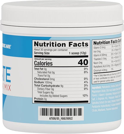 AdvoCare Rehydrate - Electrolyte Drink Mix - Includes Magnesium, Sodium, Potassium & Calcium - Antioxidant & Amino Acid Fortified - Supports Hydration & Recovery - Berry Lemon Ice, 12.7 oz